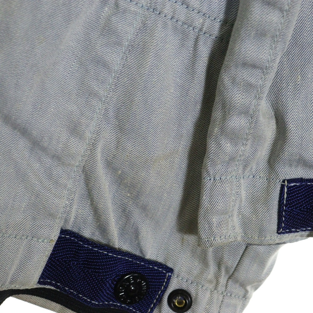 STONE ISLAND(ストーンアイランド) LINO FLAX 袖ロゴワッペン フード付 マウンテンジャケット グレー 541541133