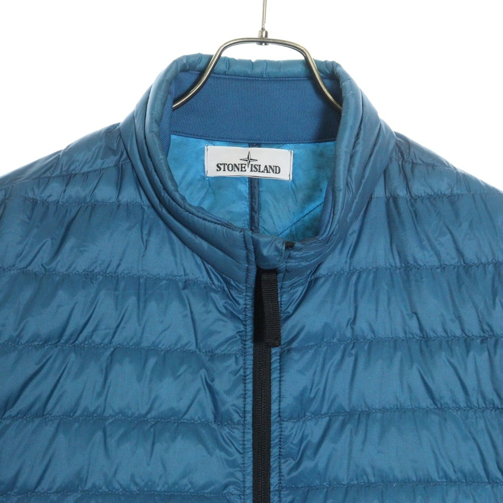 STONE ISLAND(ストーンアイランド) ライトダウンジャケット 袖ロゴワッペン ブルー