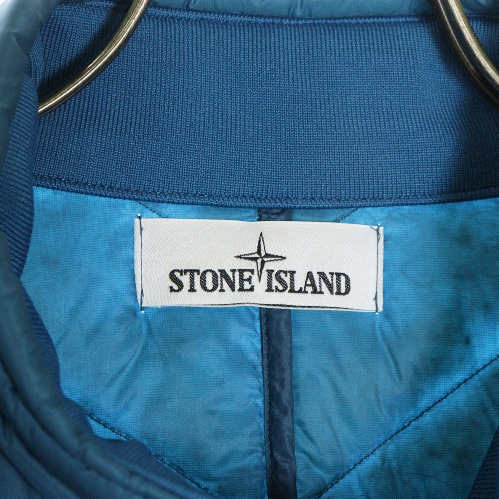 STONE ISLAND(ストーンアイランド) ライトダウンジャケット 袖ロゴワッペン ブルー