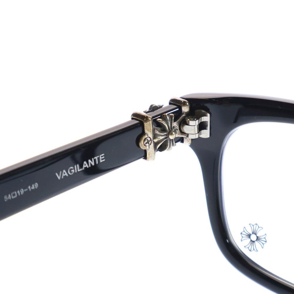 CHROME HEARTS(クロムハーツ) VAGILANTE CHプラステンプル ウェリントン眼鏡 ブラック