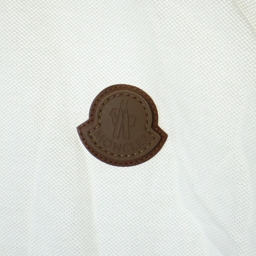 MONCLER(モンクレール) 23SS SS POLO ロゴワッペン ポロシャツ 鹿の子 ホワイト K20918A00015 84556