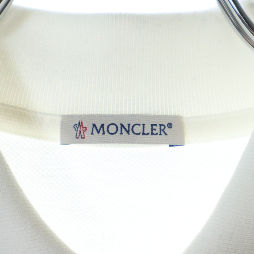 MONCLER(モンクレール) 23SS SS POLO ロゴワッペン ポロシャツ 鹿の子 ホワイト K20918A00015 84556