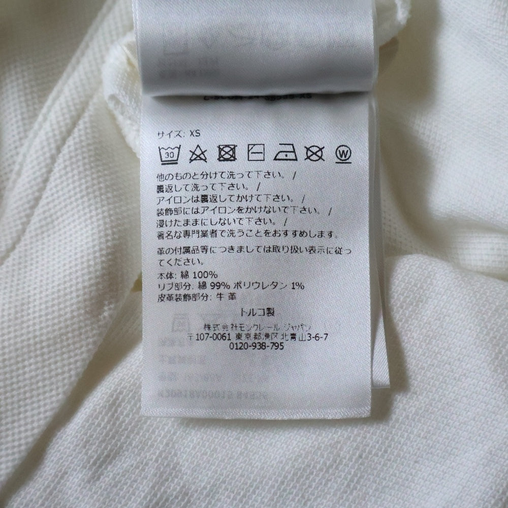 MONCLER(モンクレール) 23SS SS POLO ロゴワッペン ポロシャツ 鹿の子 ホワイト K20918A00015 84556