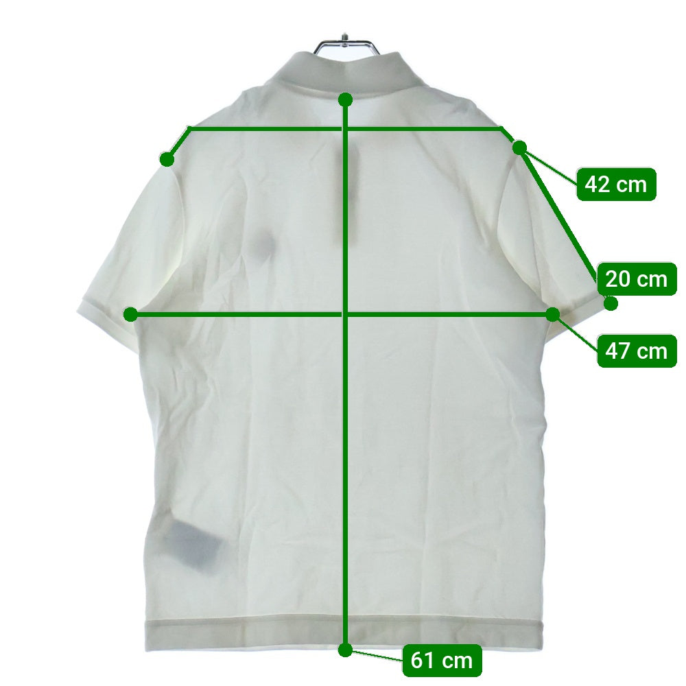 MONCLER(モンクレール) 23SS SS POLO ロゴワッペン ポロシャツ 鹿の子 ホワイト K20918A00015 84556