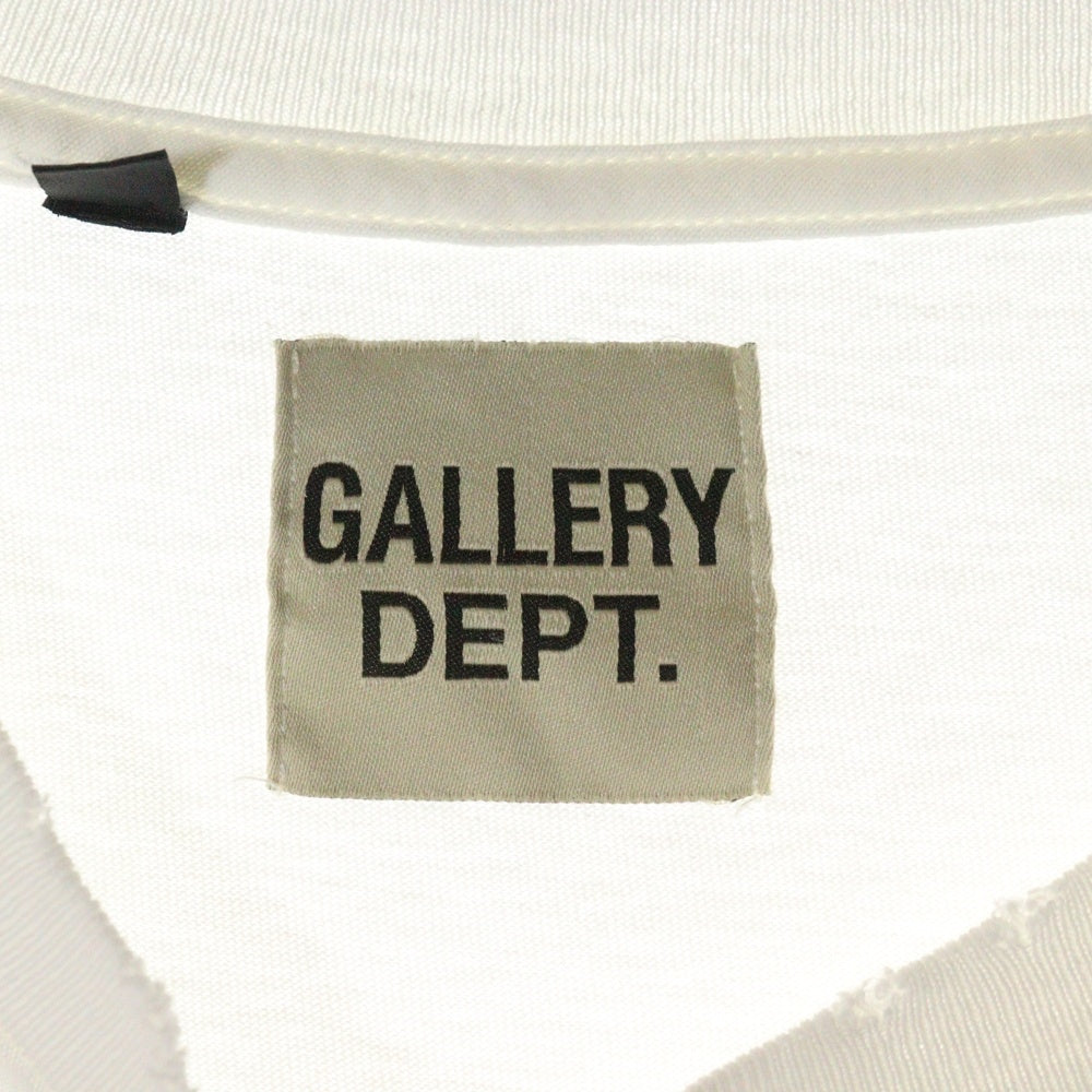GALLERY DEPT.(ギャラリーデプト) マルチカラーロゴプリント半袖Tシャツ クルーネックカットソー ホワイト/マルチカラー