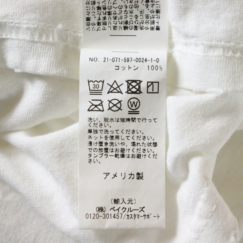 GALLERY DEPT.(ギャラリーデプト) マルチカラーロゴプリント半袖Tシャツ クルーネックカットソー ホワイト/マルチカラー