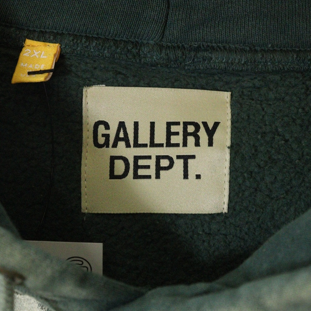 GALLERY DEPT.(ギャラリーデプト) ヴィンテージ加工 ペイントプルオーバーパーカー グリーン
