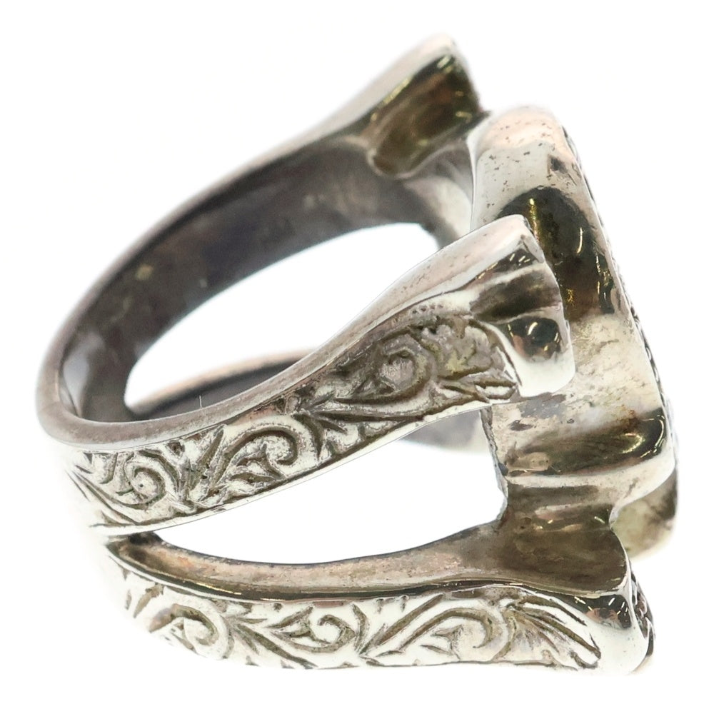 Loree Rodkin(ローリーロドキン) FLAT PAVE SKULL-CROSSED BONES RING スカルモチーフ シルバーリング ジルコニア シルバー