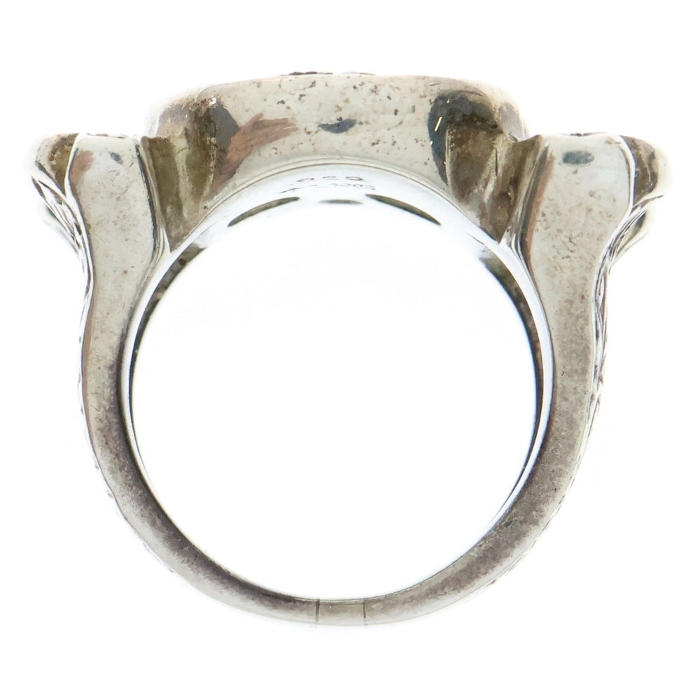 Loree Rodkin(ローリーロドキン) FLAT PAVE SKULL-CROSSED BONES RING スカルモチーフ シルバーリング ジルコニア シルバー