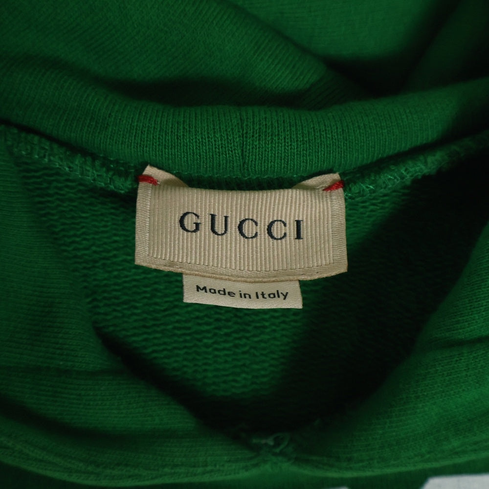 GUCCI(グッチ) LOVED SINE AMORE 両面プリント プルオーバー キッズ パーカー グリーン 660769 XJDMF
