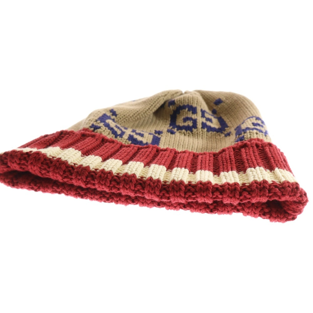 GUCCI(グッチ) GG総柄 コットン ニットキャップ ビーニー ベージュ 597636 4G111