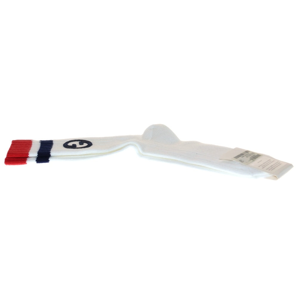 GUCCI(グッチ) Logo Socks ロゴ刺繍 トリコロール ソックス 靴下 ホワイト 741581 4GAGC