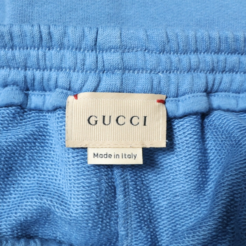 GUCCI(グッチ) サイドGGロゴプリント キッズ コットン スウェット ブルー 722400 XJEZU
