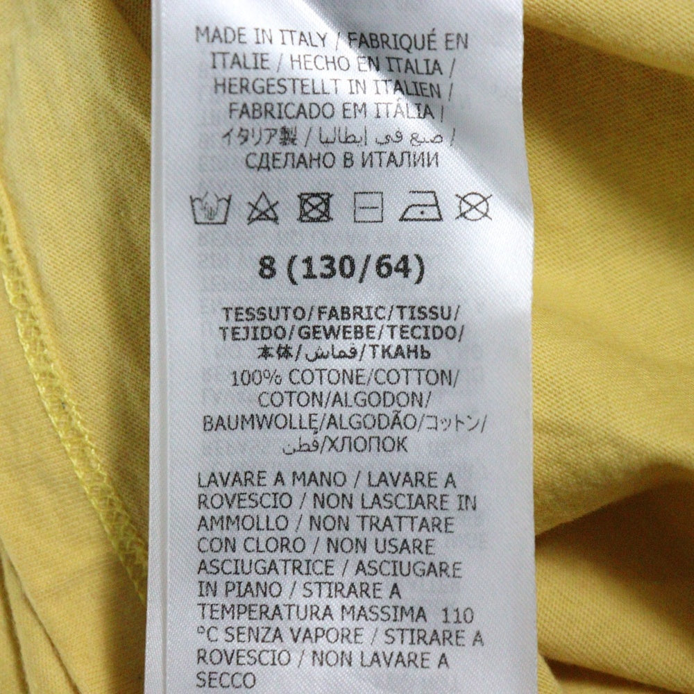 GUCCI(グッチ) フロントロゴアニマルプリント キッズ クルーネック 半袖Tシャツ イエロー 575114 XJEZJ