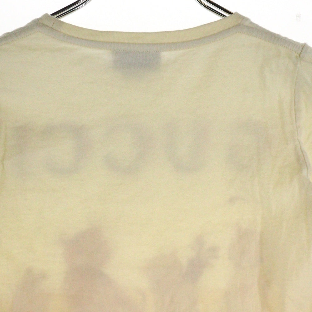 GUCCI(グッチ) フロントロゴキャットプリント キッズ クルーネック 半袖Tシャツ ベージュ 547559 XJD19