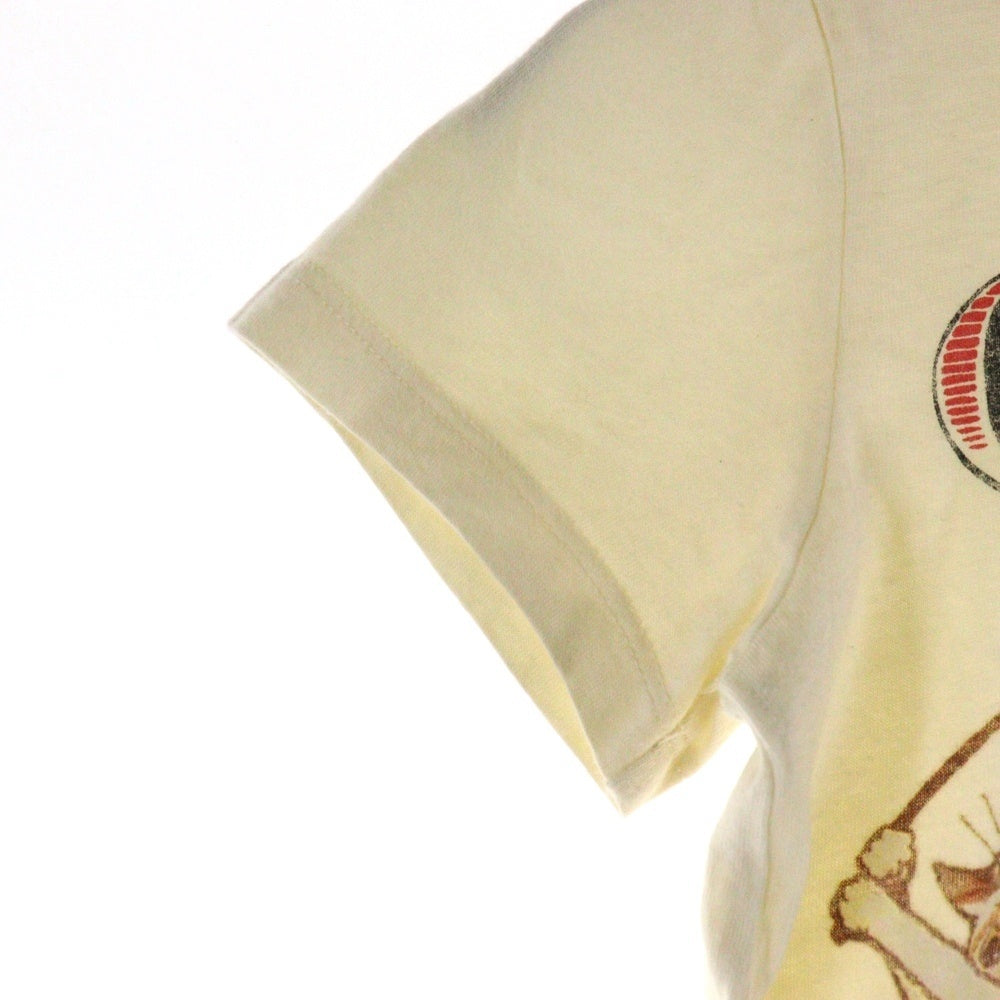 GUCCI(グッチ) フロントロゴキャットプリント キッズ クルーネック 半袖Tシャツ ベージュ 547559 XJD19