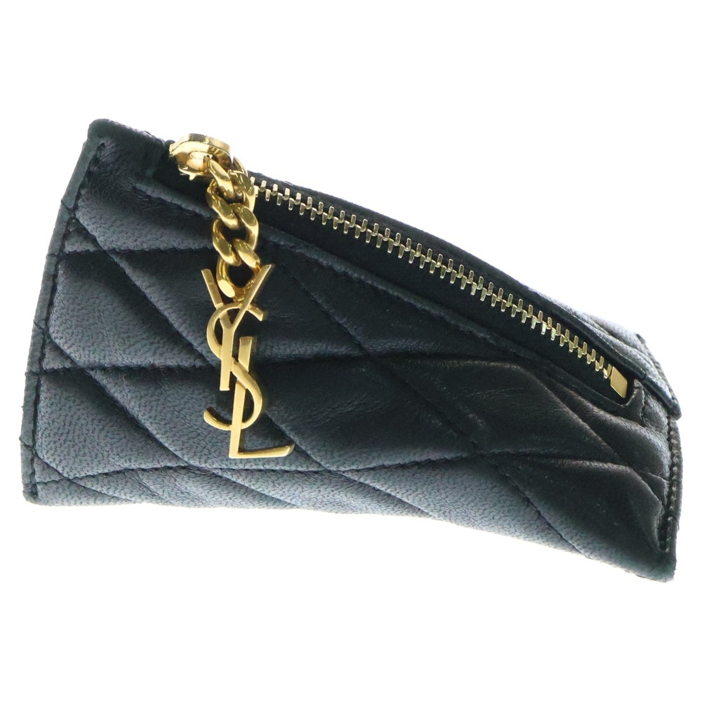 YVES SAINT LAURENT(イヴサンローラン) ベルランゴ レザー コインケース ウォレット 小銭入れ 財布 ブラック 669925
