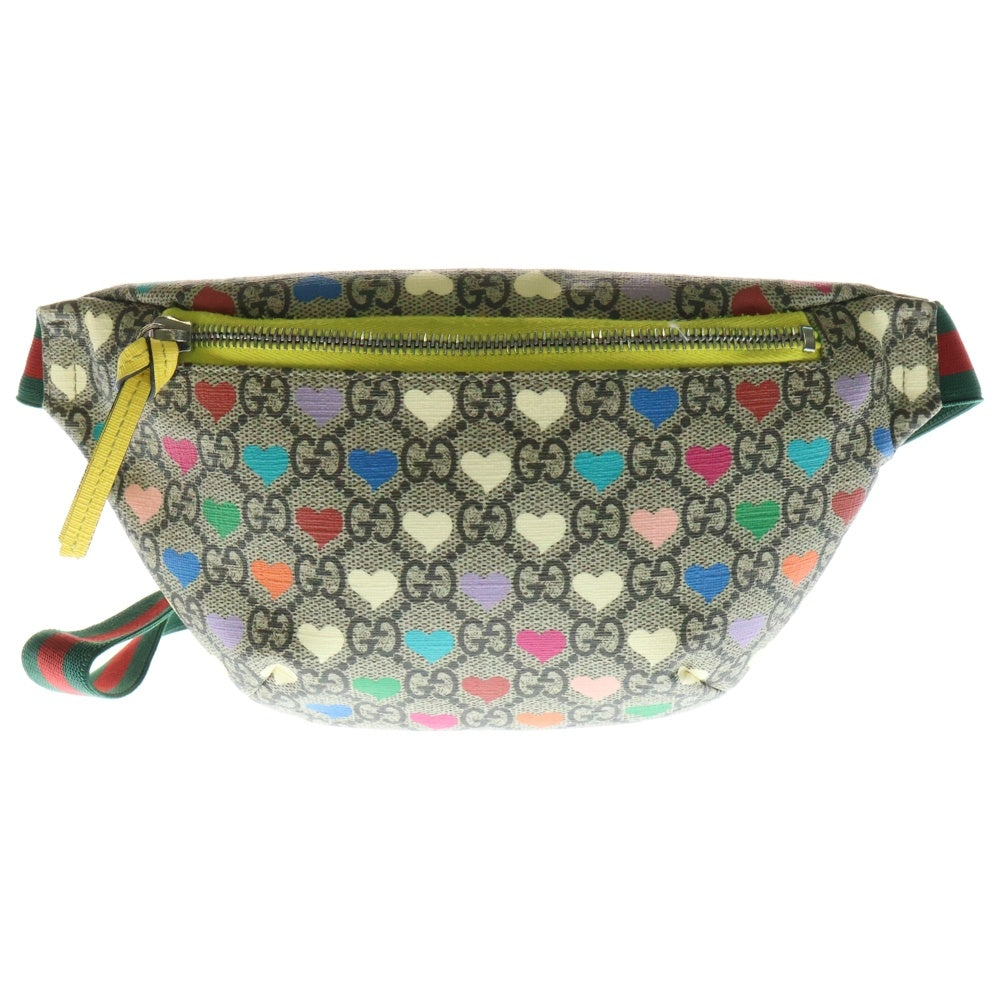GUCCI(グッチ) GG総柄 ハートプリント キッズ ウエストポーチ ベージュ 502095