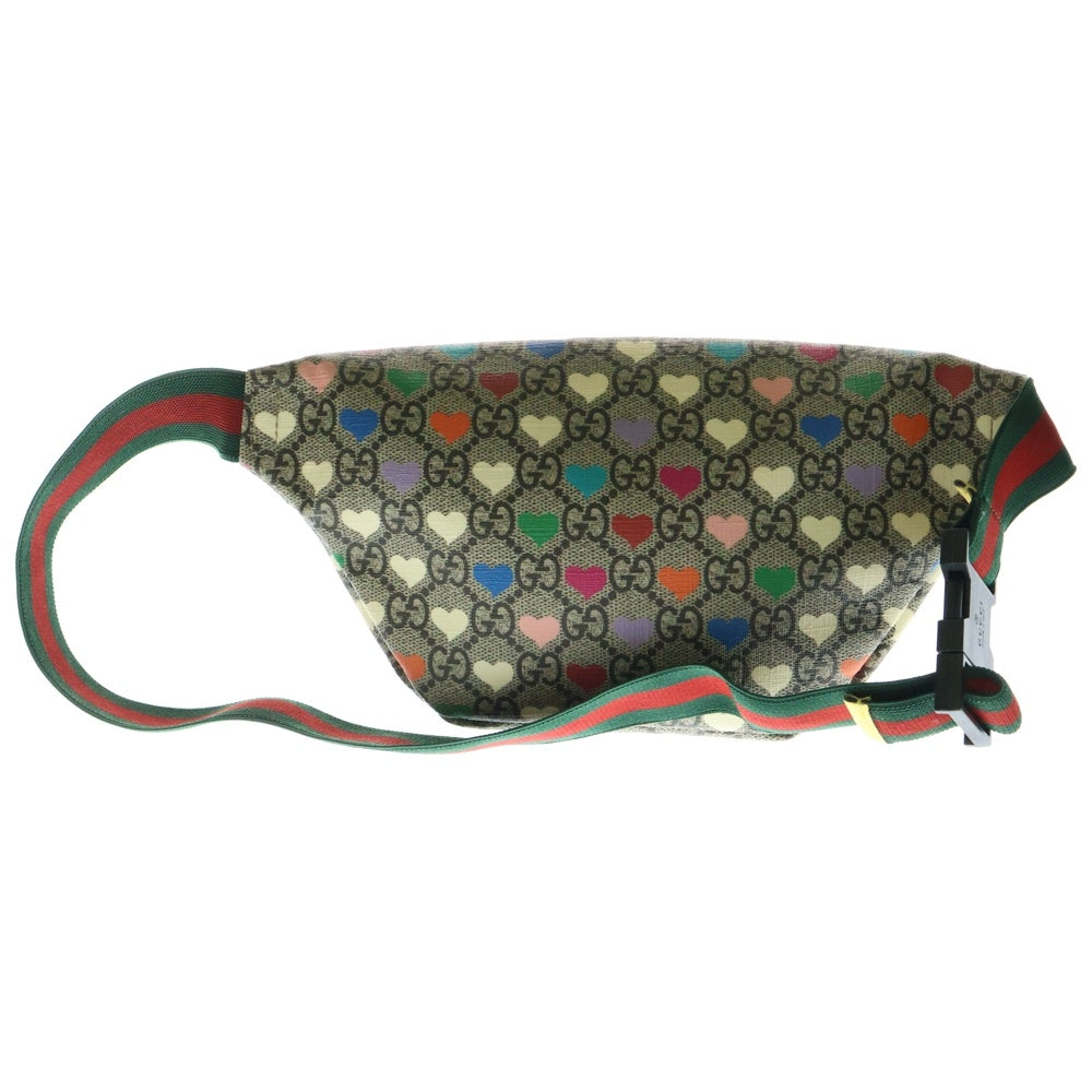 GUCCI(グッチ) GG総柄 ハートプリント キッズ ウエストポーチ ベージュ 502095