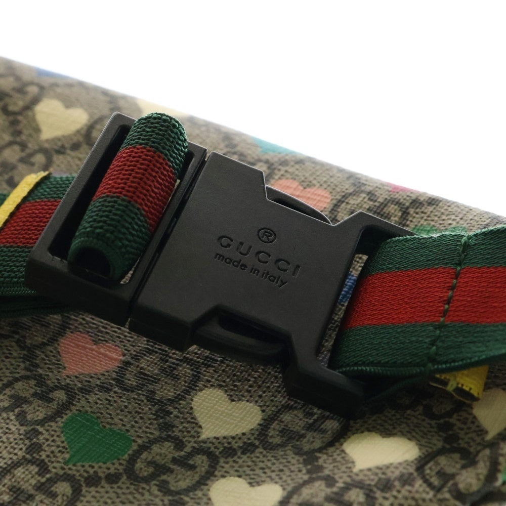GUCCI(グッチ) GG総柄 ハートプリント キッズ ウエストポーチ ベージュ 502095