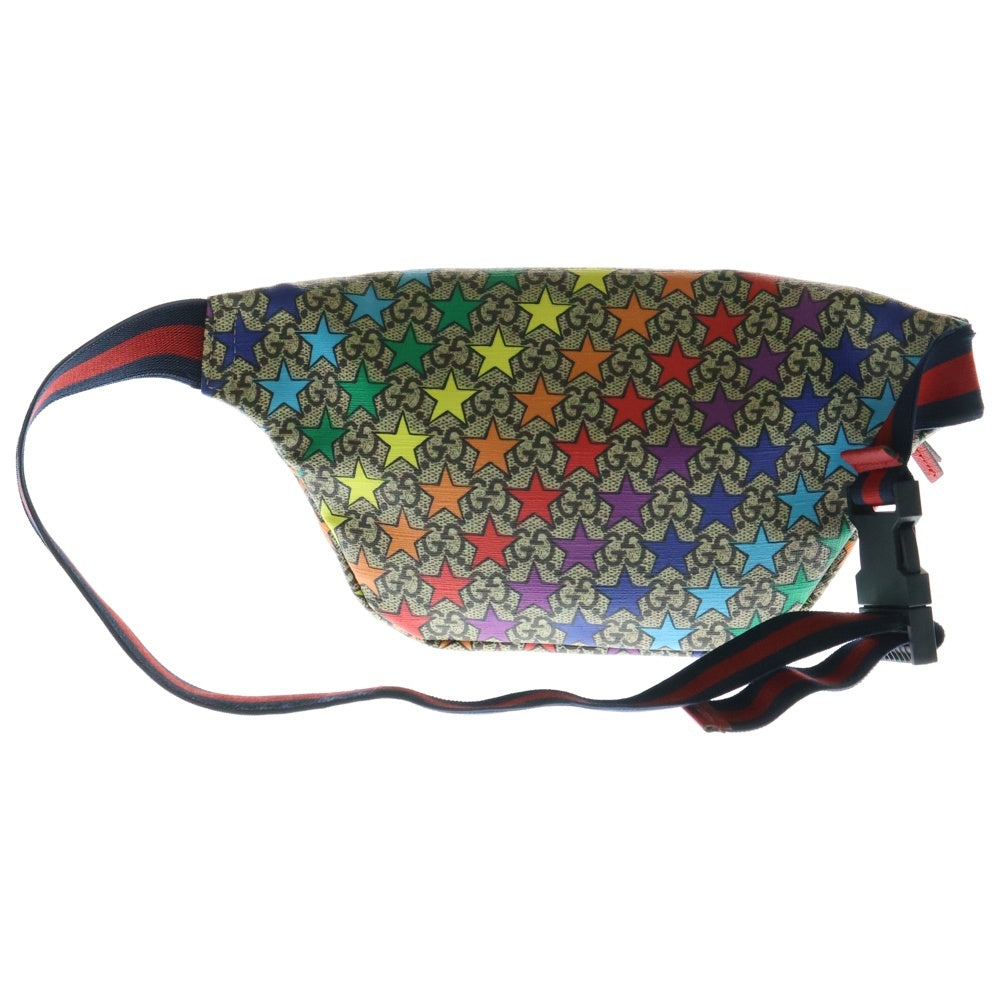 GUCCI(グッチ) GGロゴスター総柄 キッズ ウエストポーチ ベージュ 502095