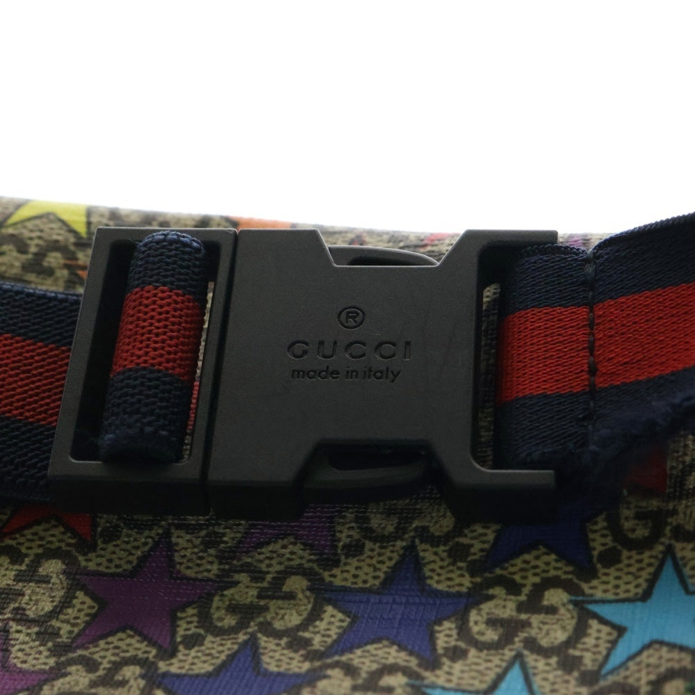 GUCCI(グッチ) GGロゴスター総柄 キッズ ウエストポーチ ベージュ 502095