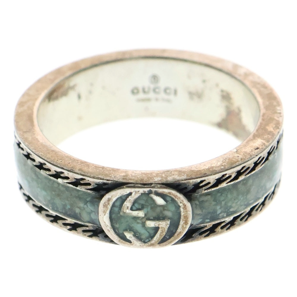 GUCCI(グッチ) インターロッキングG ターコイズセット リング シルバー/ブルー