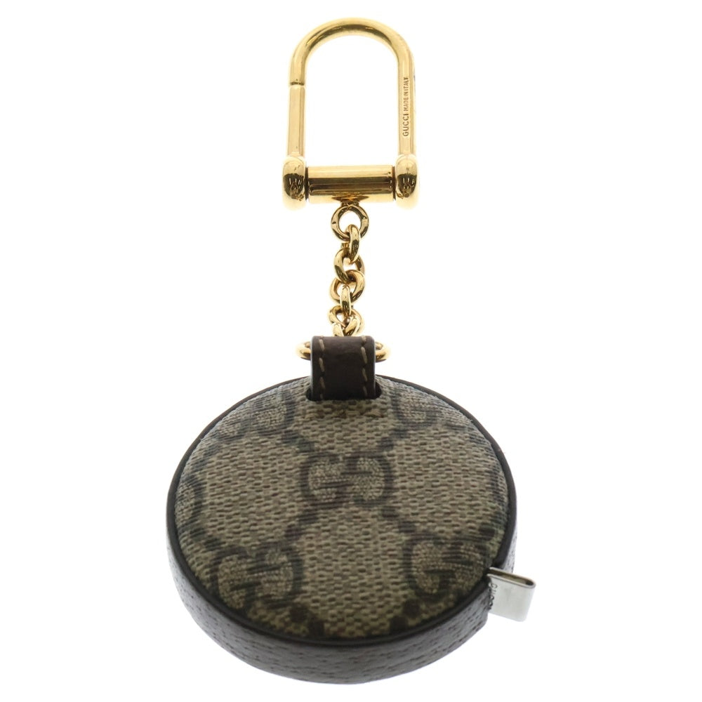 GUCCI(グッチ) GGスプリーム メジャー 巻尺 キーホルダー ベージュ