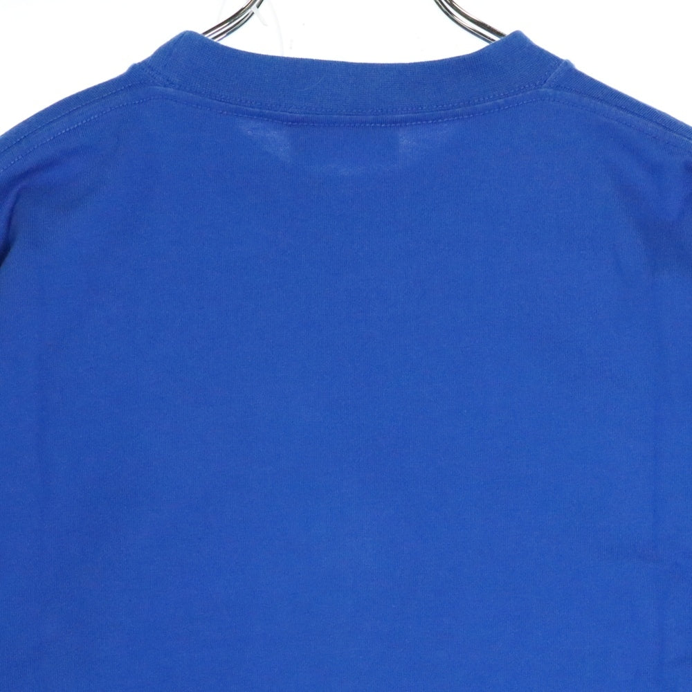 BALENCIAGA(バレンシアガ) 22SS PDFロゴ刺繍 オーバーサイズ半袖Tシャツ クルーネックカットソー ブルー 676589 TLVF7
