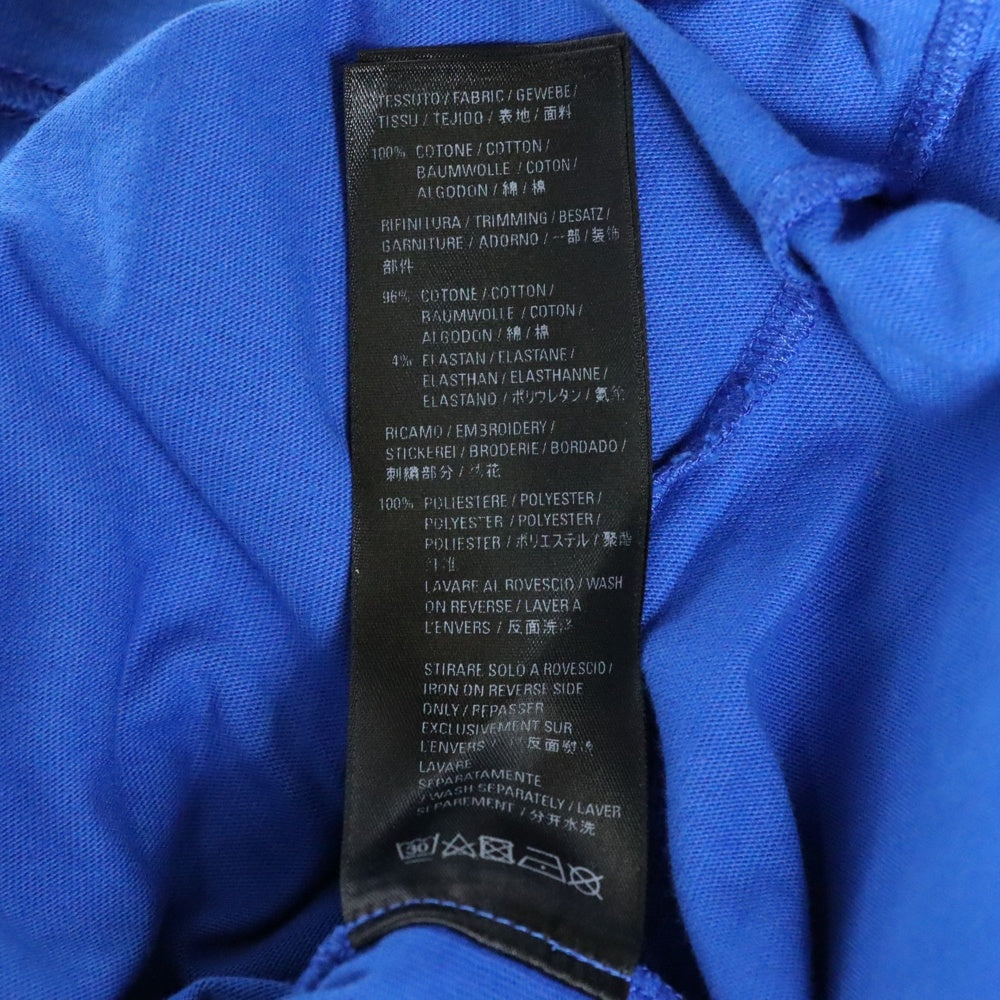 BALENCIAGA(バレンシアガ) 22SS PDFロゴ刺繍 オーバーサイズ半袖Tシャツ クルーネックカットソー ブルー 676589 TLVF7