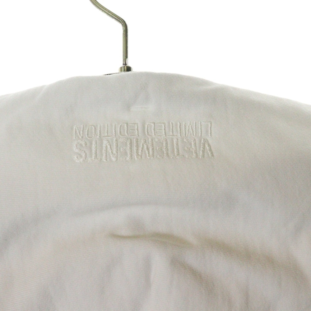 VETEMENTS(ヴェトモン) 21SS Black Label Logo Hoodie ブラックレーベル プリントプルオーバーパーカー ホワイト UA52TR900W