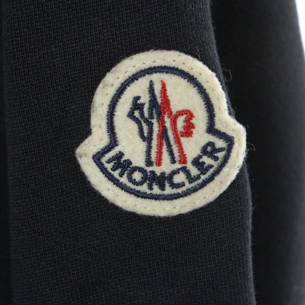 MONCLER(モンクレール) 23AW FELPA GIROCOLLO ラバーロゴプリント クルーネックスウェット ブラック I20918G00028
