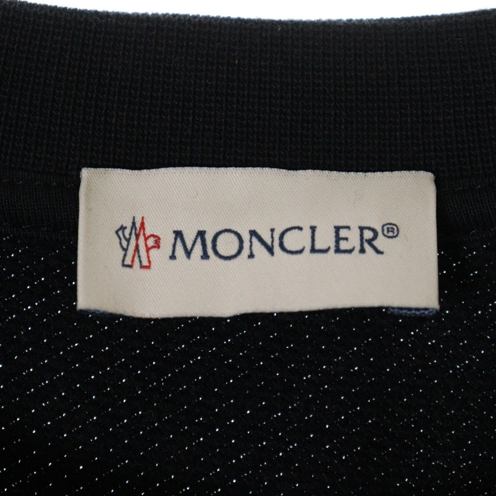 MONCLER(モンクレール) 23AW FELPA GIROCOLLO ラバーロゴプリント クルーネックスウェット ブラック I20918G00028