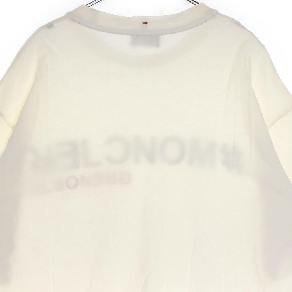 MONCLER GRENOBLE(モンクレールグルノーブル) 22AWT-SHIRT MANICA CORTA ラバーロゴプリント 半袖Tシャツ クルーネックカットソー ホワイト H20978C00005
