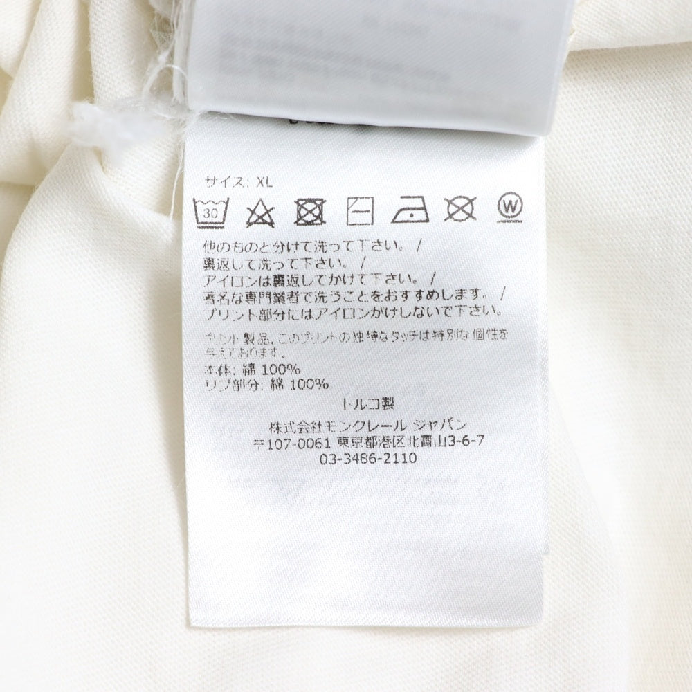 MONCLER GRENOBLE(モンクレールグルノーブル) 22AWT-SHIRT MANICA CORTA ラバーロゴプリント 半袖Tシャツ クルーネックカットソー ホワイト H20978C00005