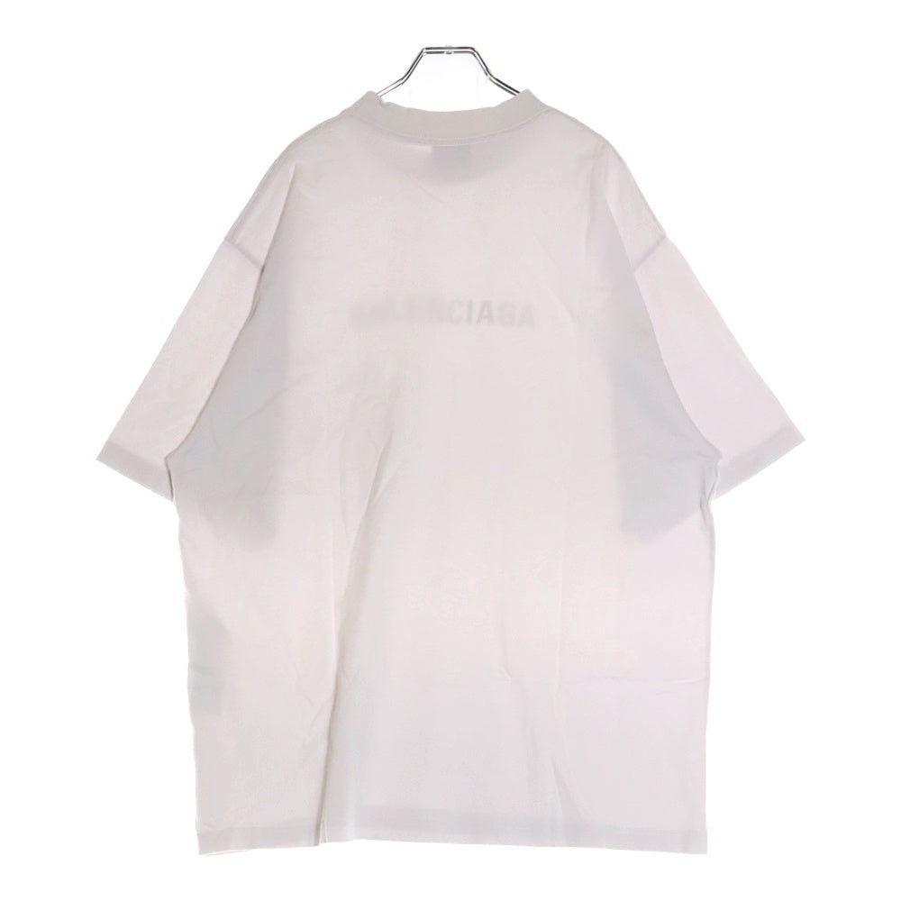 BALENCIAGA(バレンシアガ) MIRROR LOGO TEE ミラー 反転ロゴプリント 半袖Tシャツ ライトグレー 764235 TNVV8