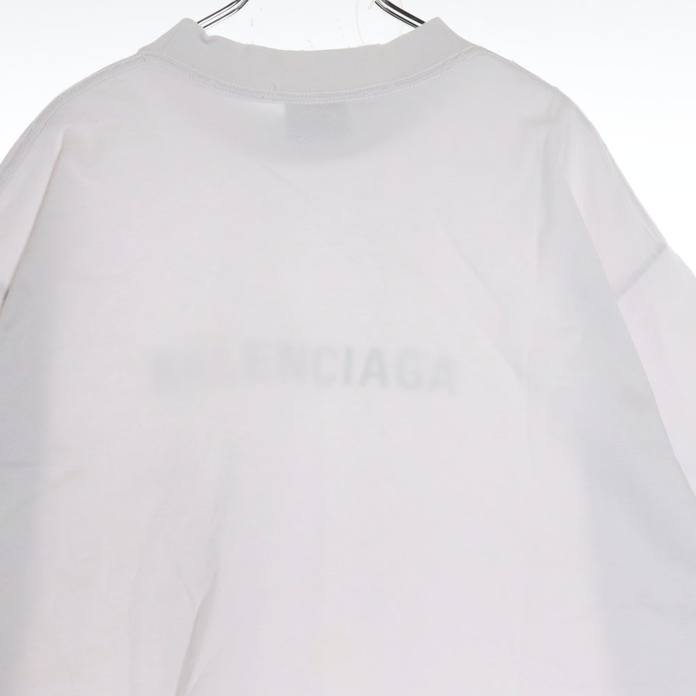 BALENCIAGA(バレンシアガ) MIRROR LOGO TEE ミラー 反転ロゴプリント 半袖Tシャツ ライトグレー 764235 TNVV8
