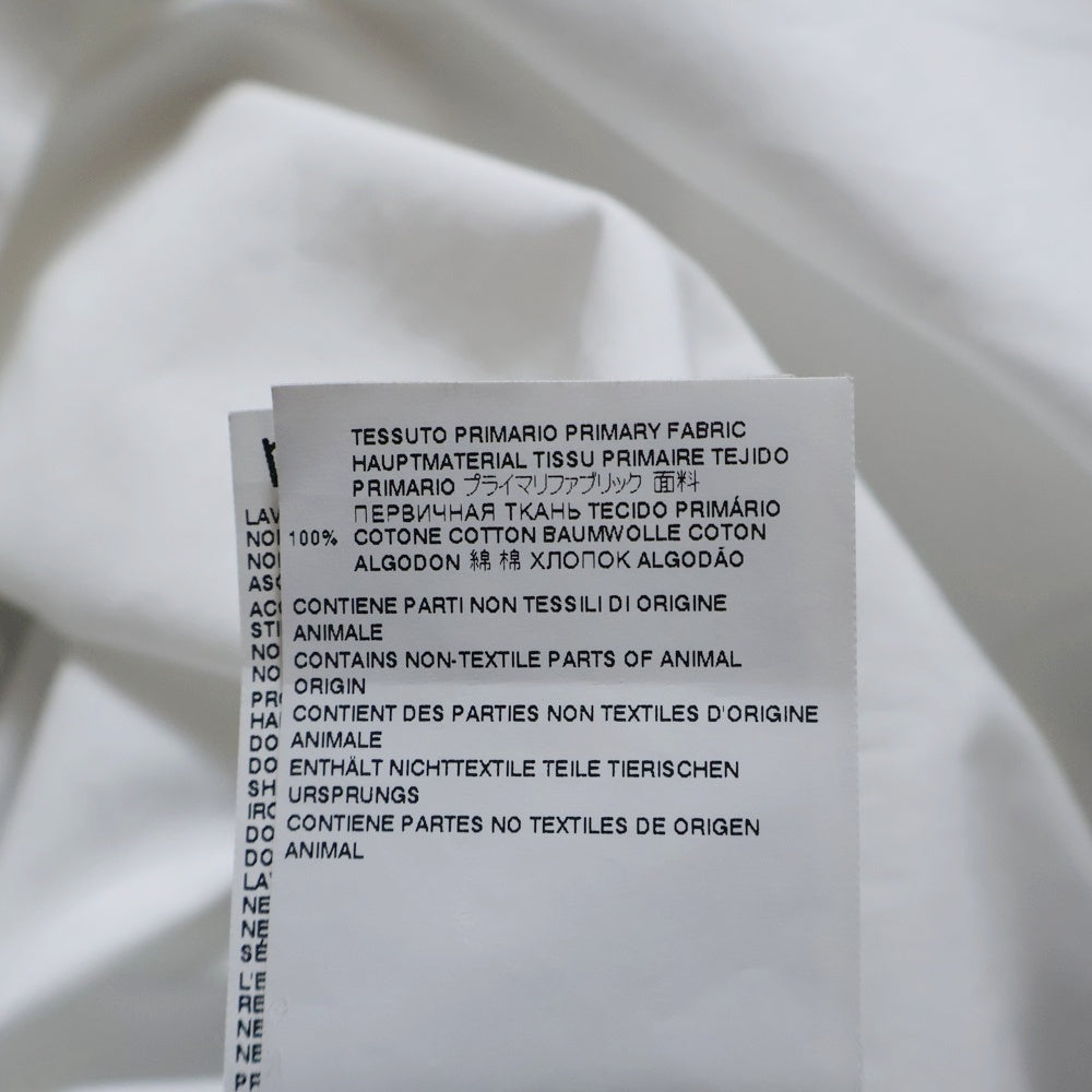 DSQUARED2(ディースクエアード) 22SS フロントプリント 比翼長袖シャツ ホワイト S74DM0584