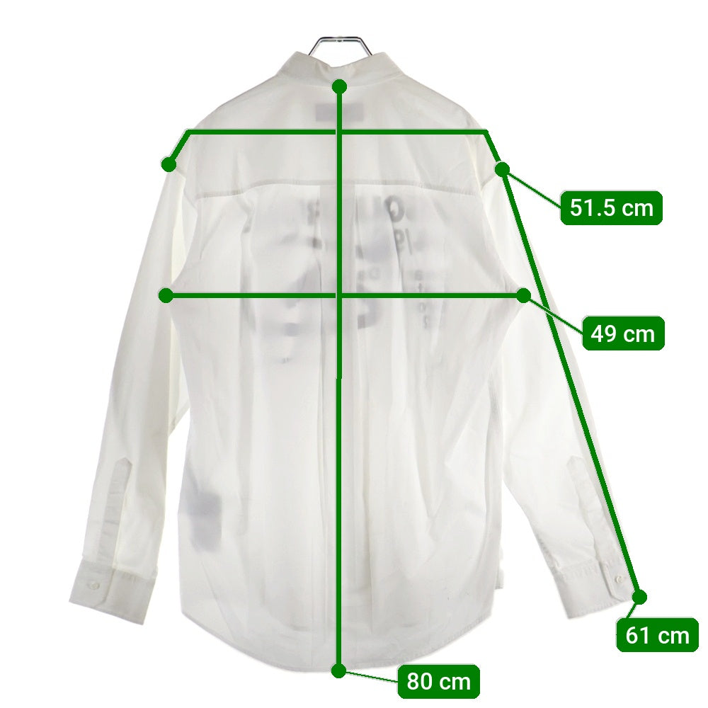 DSQUARED2(ディースクエアード) 22SS フロントプリント 比翼長袖シャツ ホワイト S74DM0584