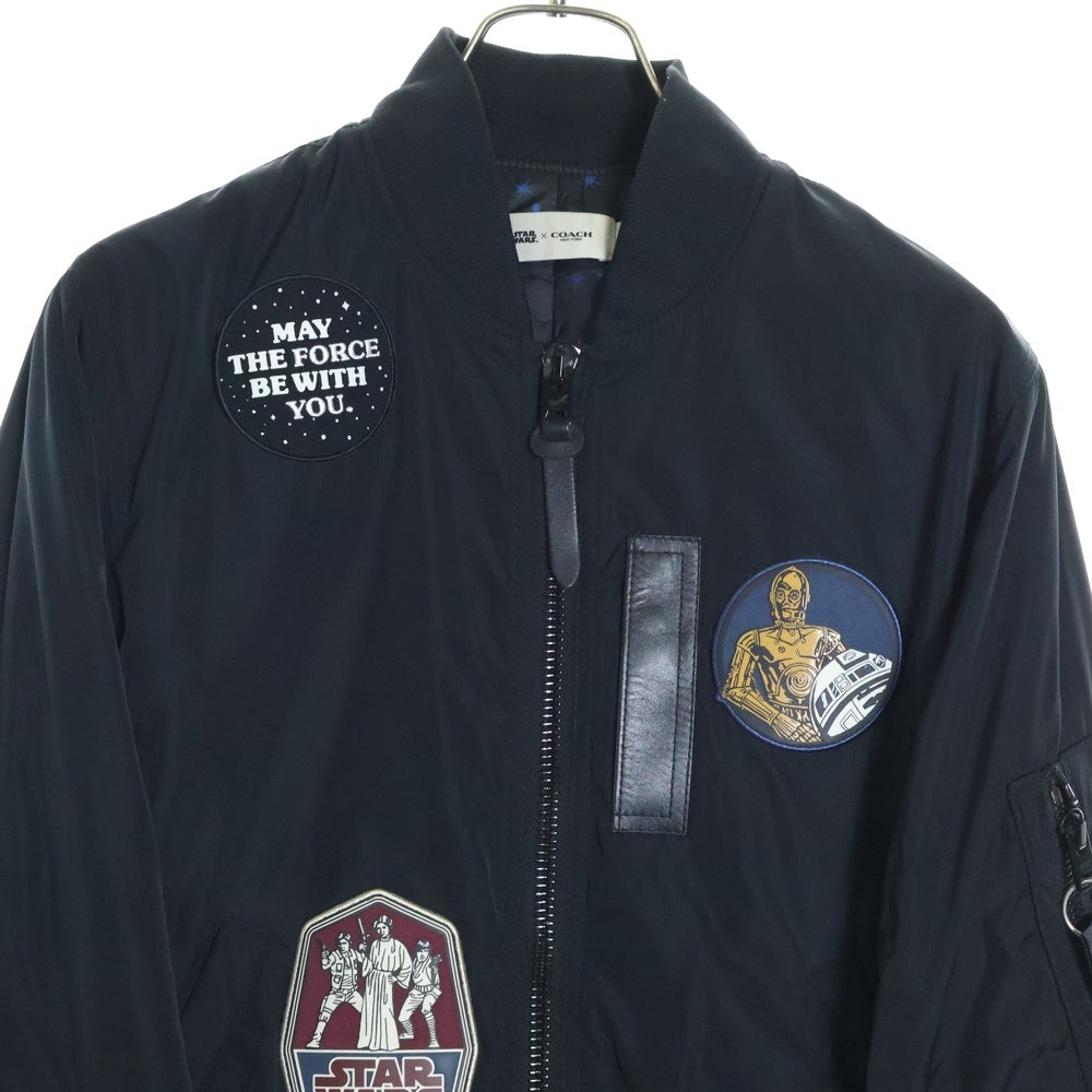 COACH(コーチ) ×STAR WARS ワッペン付きリブブルゾン ブラック E1602-33790