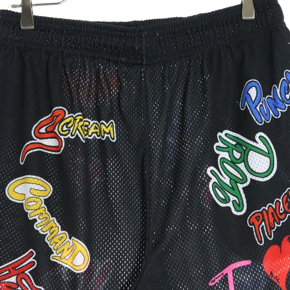 ERIC EMANUEL(エリック エマニュエル) ×MATTY BOY マッティボーイ メッシュ総柄ショーツ ハーフパンツ ブラック