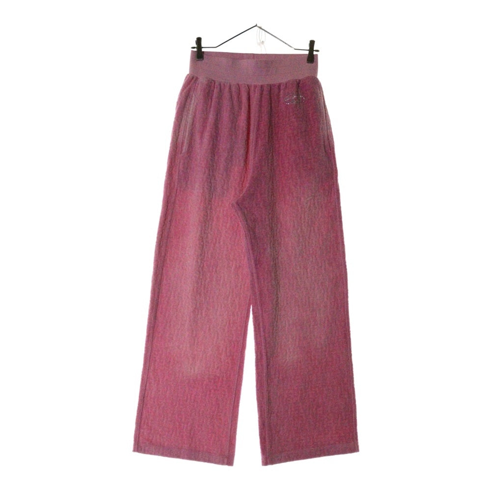 DIESEL(ディーゼル) 23AW モノグラム ジャガード Dロゴラインストーン スウェットパンツ ピンク A10416 0NIAA レディース