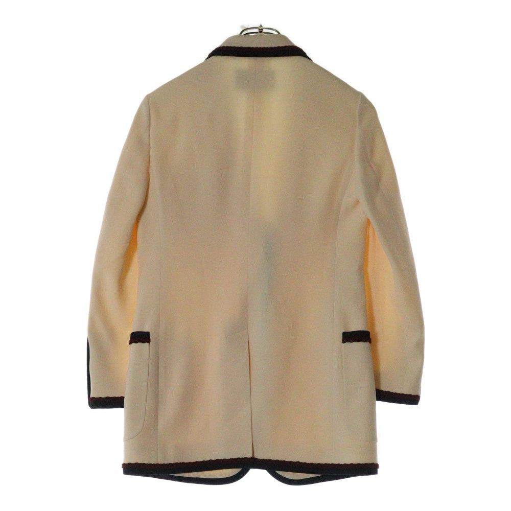 GUCCI(グッチ) GGロゴボタン シルク ウール ブレザー テーラードジャケット ベージュ 614151 ZAD05