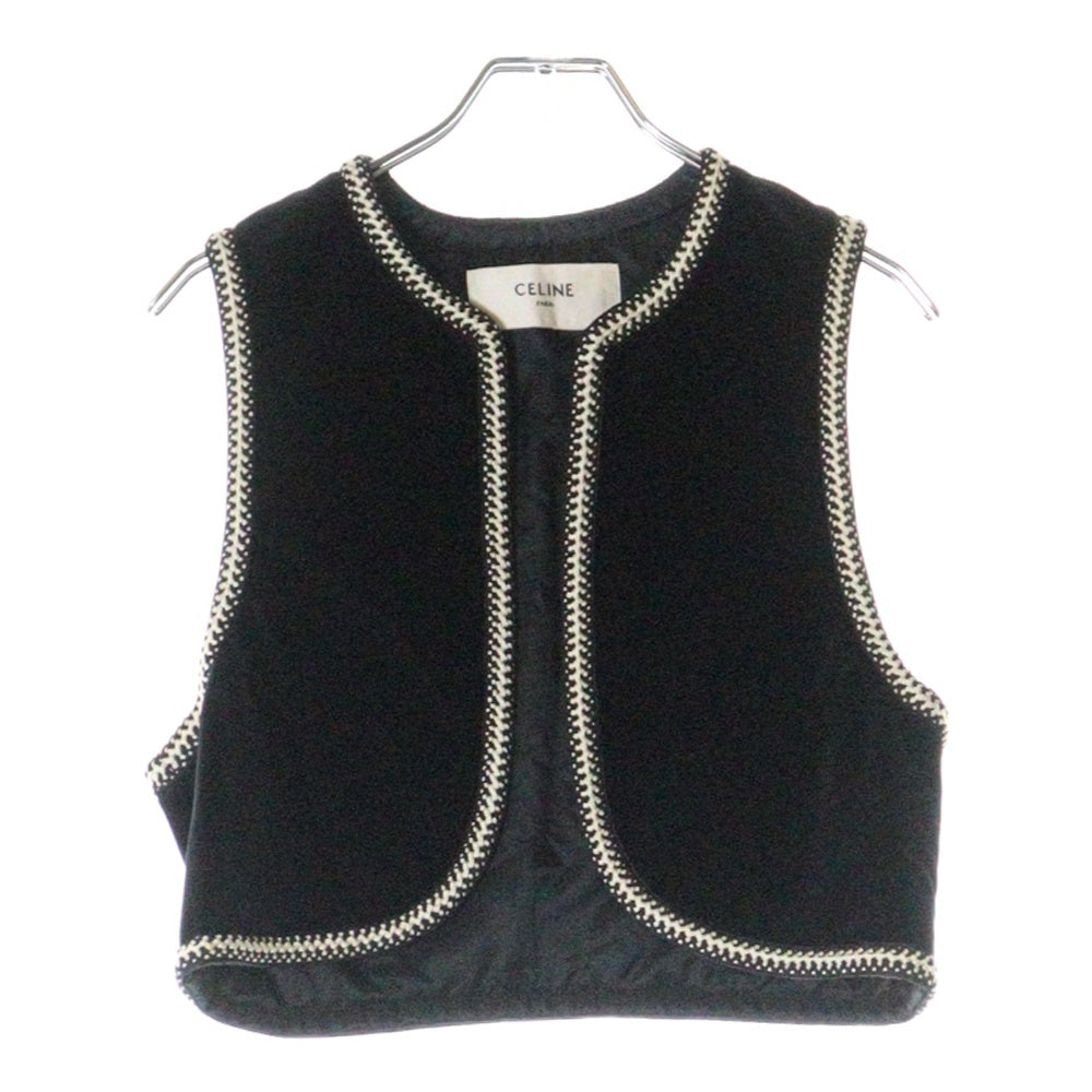 CELINE(セリーヌ) ベルベット レディース ジレ ベスト ブラック 2V970933C