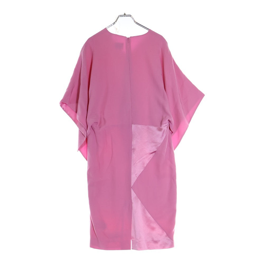 BURBERRY(バーバリー) バックジップ Vネック レディース シルク ワンピース ピンク