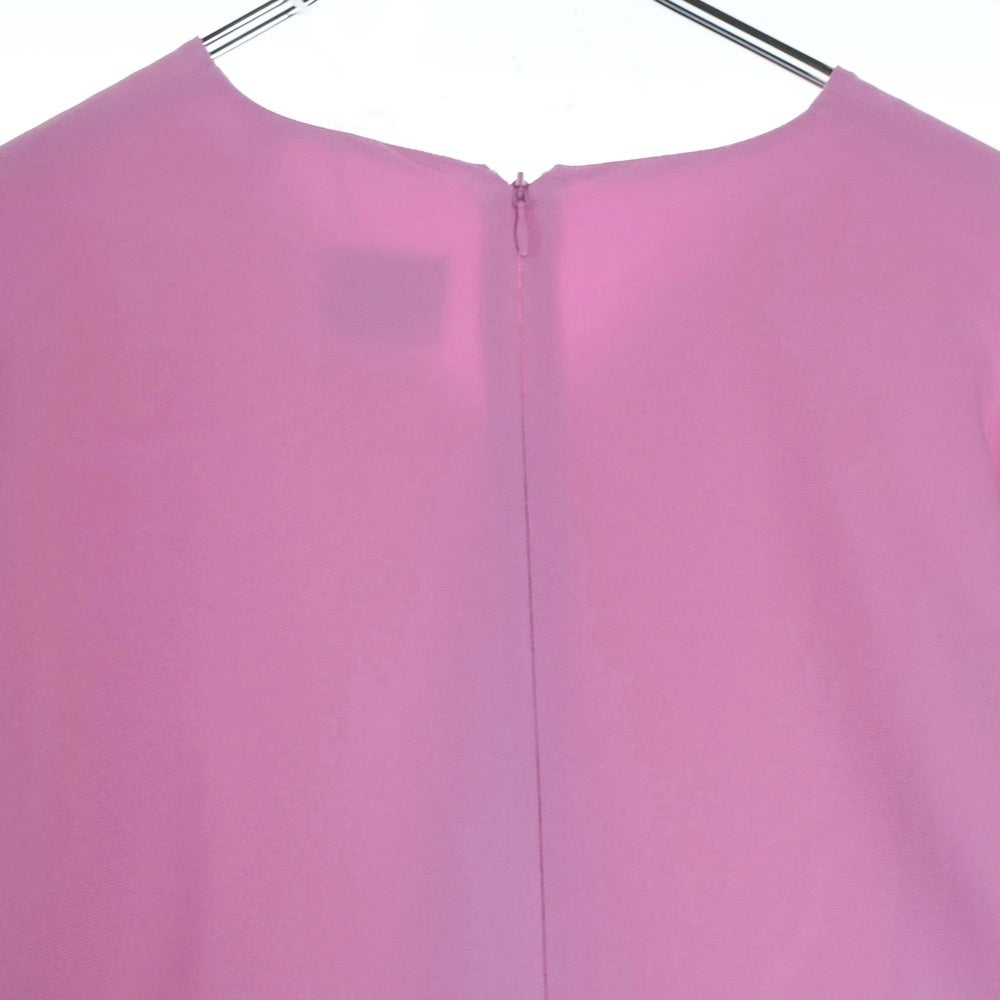 BURBERRY(バーバリー) バックジップ Vネック レディース シルク ワンピース ピンク