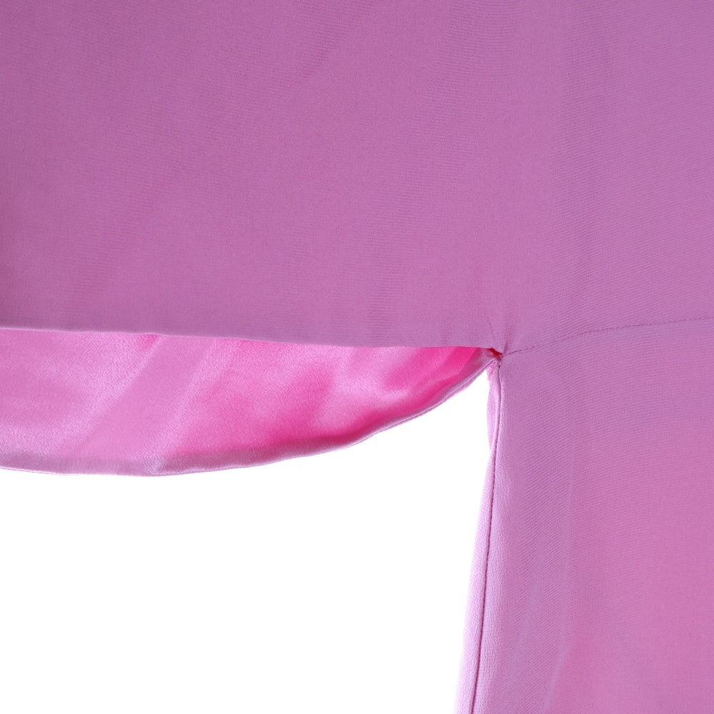 BURBERRY(バーバリー) バックジップ Vネック レディース シルク ワンピース ピンク