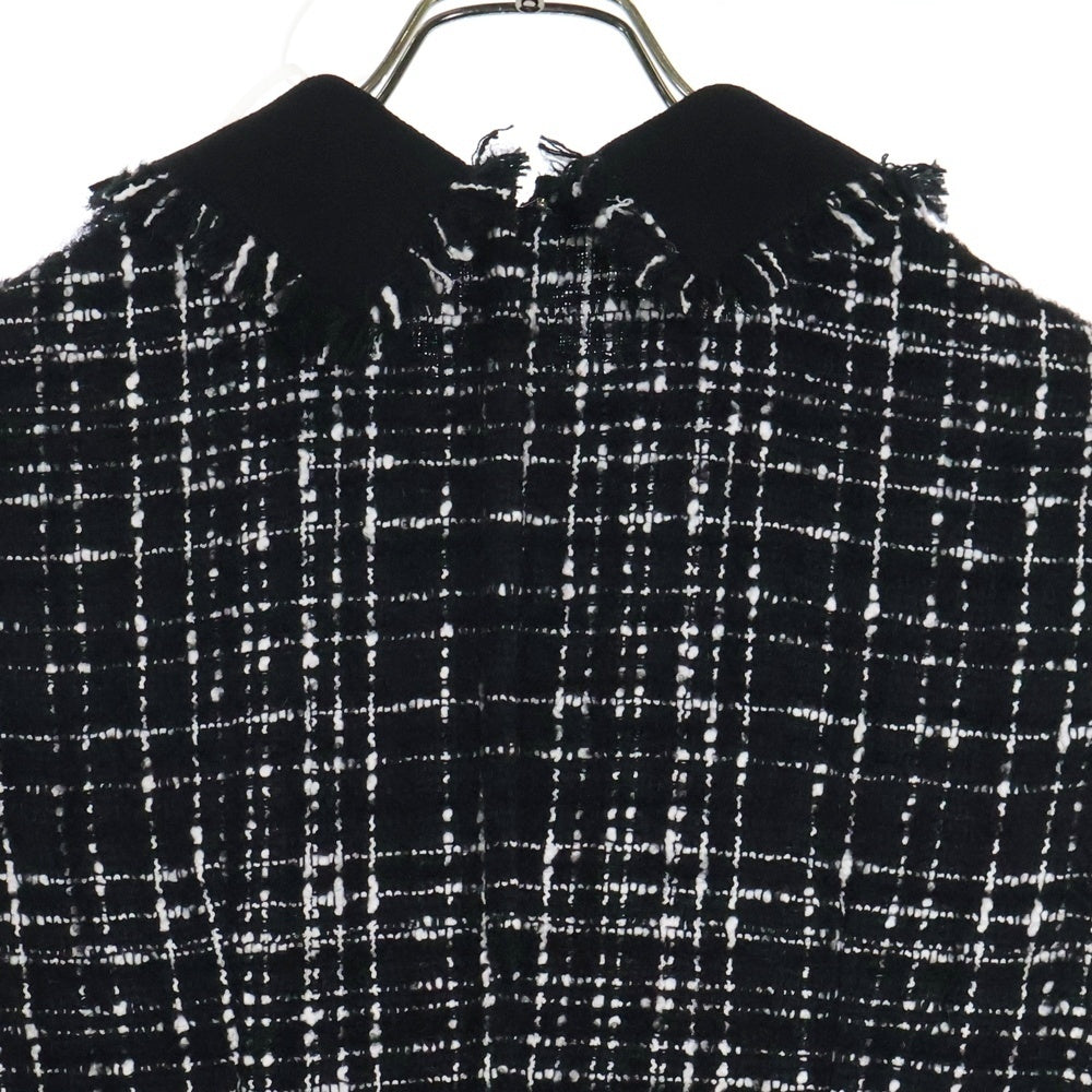 DOLCE & GABBANA(ドルチェアンドガッバーナ) クラウンボタン レディース ツイード ワンピース ドレス ブラック DD F6H1WT