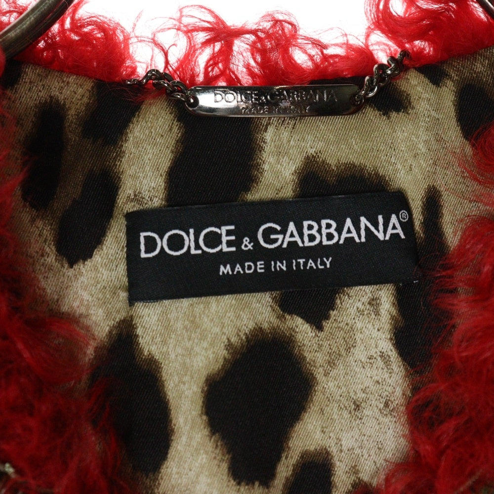 DOLCE & GABBANA(ドルチェアンドガッバーナ) Flower Sequins Best フラワースパンコール レディース ベスト レッド F79Q7Z