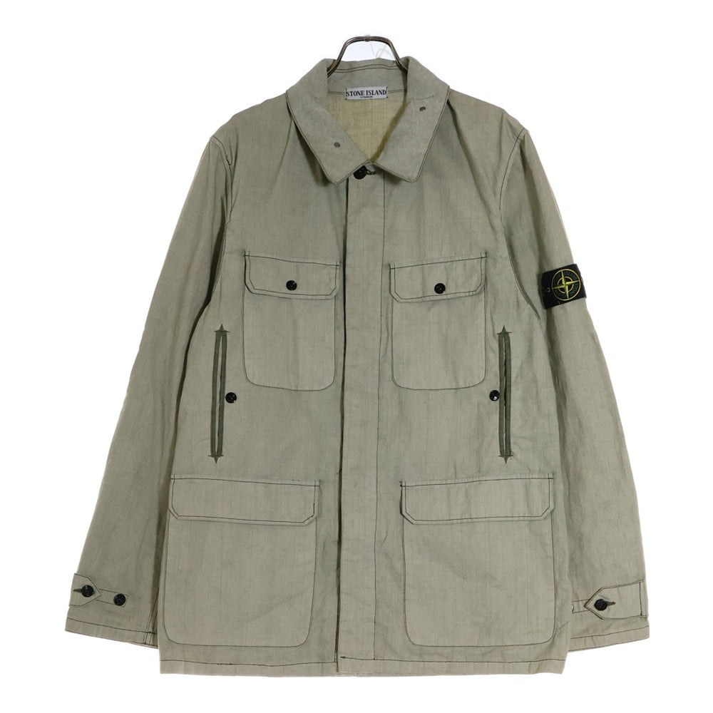 STONE ISLAND(ストーンアイランド) 06SS ワッペン付き フィールドジャケット ライトカーキ 4415A139